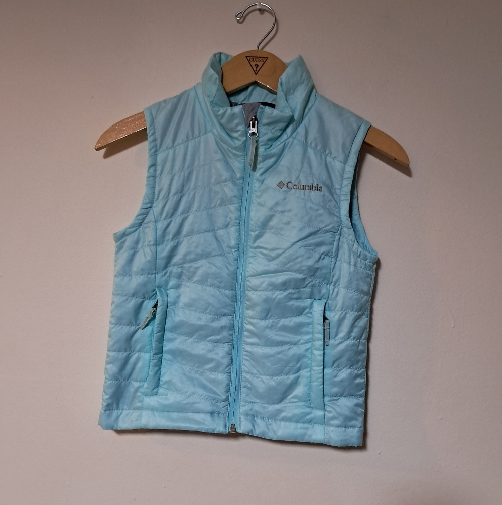 Columbia Sportwear Omni-heat Puffer Vest Girls Sz. XS Light Blue
